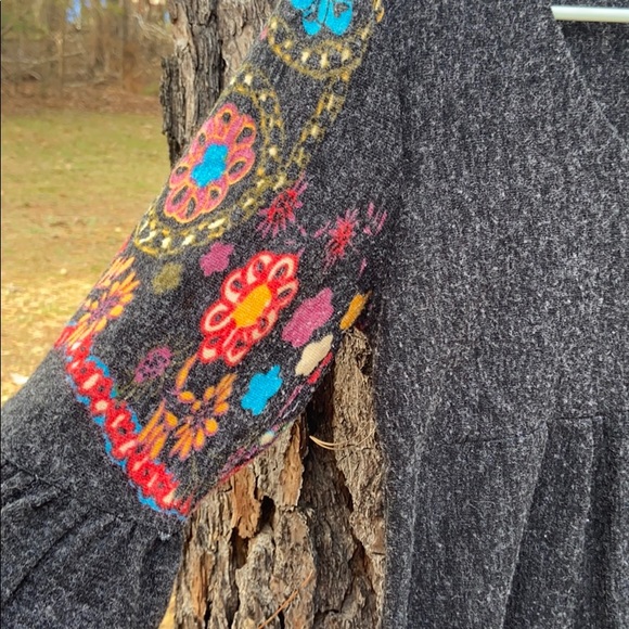 Youth Dily Black Dress Multi Color Floral Print M - Picture 2 of 6